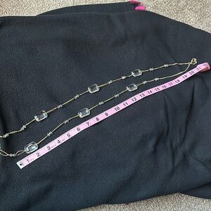 Gold tone and clear bead necklace